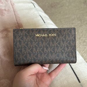 Michael Kors brown and gold wallet